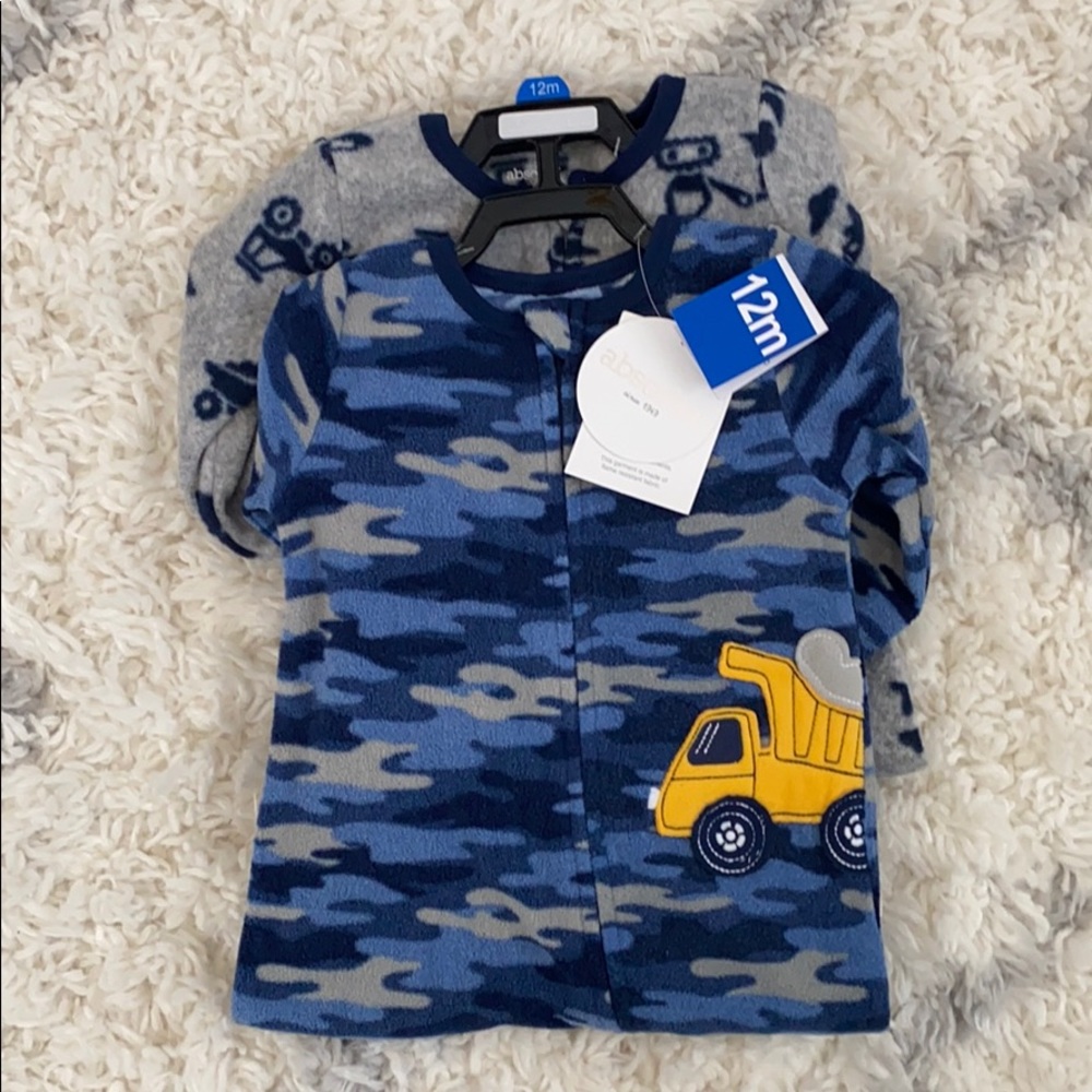 NWT 12 month Absorba fleece sleepers
